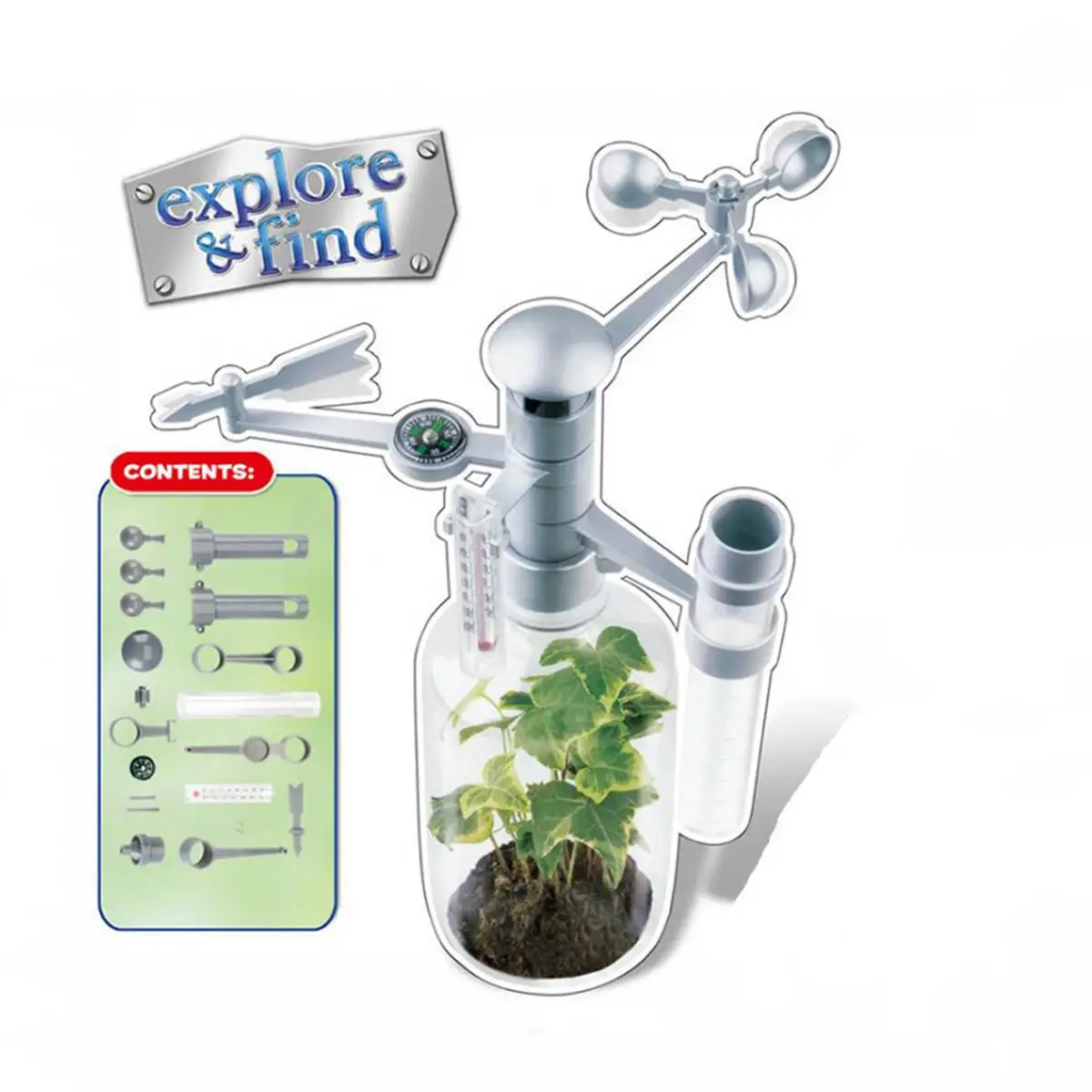 

New DIY Experiment Accessories Weather Station Wind Rainfall Temperature Observe Measure Record Educational Science Physics Toy