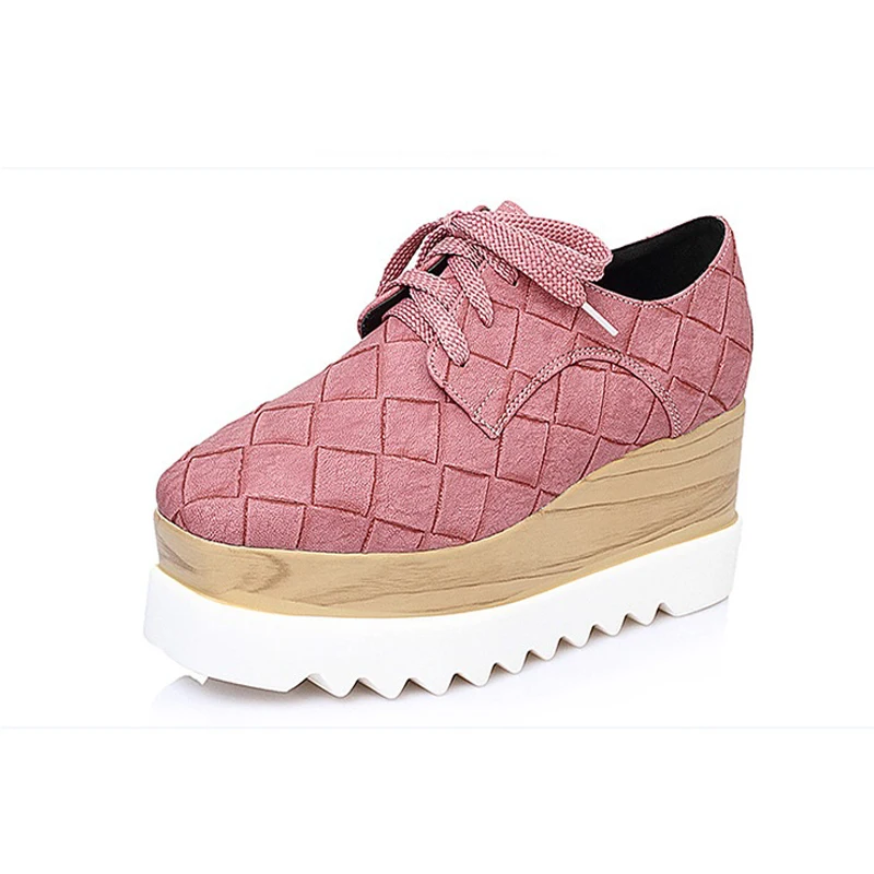 Printemps Fond Coins Le up Chaussures L'été vert À Dames 2018 rose Aider Han Noir Édition Et Dentelle Éponge Casual Bas Nouveau Épais ZqqCwF05