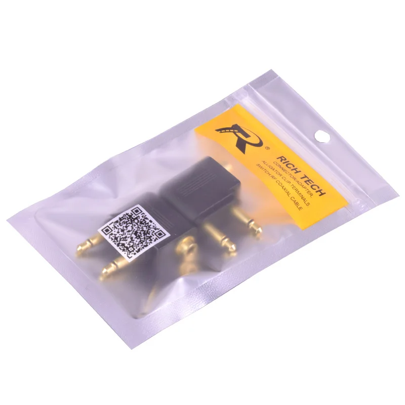 50PCS Mono Jack 3 5 Gold plated Airplane Headphone Audio Converter Double 3 5mm Mono Plug to 3 5mm Dual Channel Stereo Jack