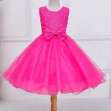 R& Z/Детское платье г. новое летнее платье для девочек платье принцессы с бантом детское Сетчатое платье с пайетками