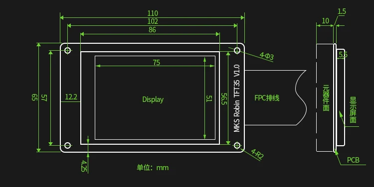 Материнская плата для 3D принтера MKS Robin2 STM32 интегрированная плата управления 32-битной рукояткой с сенсорным экраном TFT35 3,5 дюйма