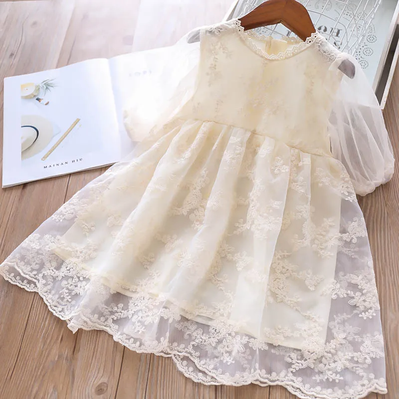 Весеннее платье принцессы для девочек; одежда для малышей;