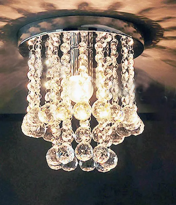

Nordic Round Ceiling Panel WitE27 LED K9 Crystal Decor Aisle Light