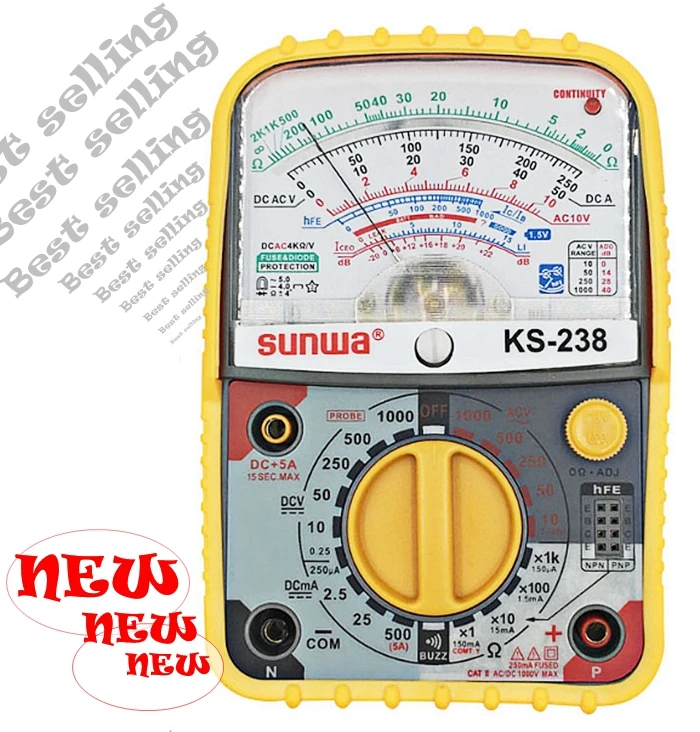 SUNWA KS 238 аналоговый мультиметр новый дизайн ручной мультиметр.|handheld multimeter|analog