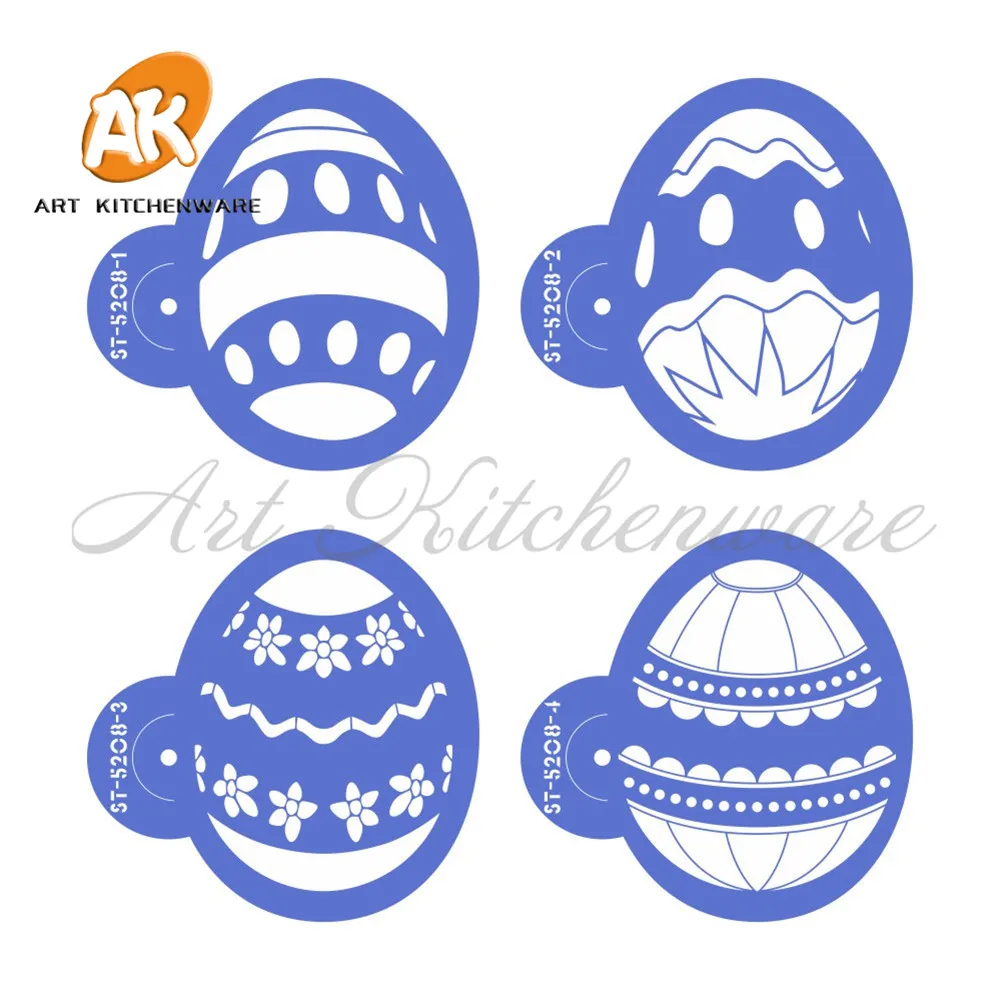 

Easter Egg Bunnies Cake Stencil Fondant Cookies Molud Cake Decorating Tool Wedding Cake Decorations Plastic Stencil Bakeware