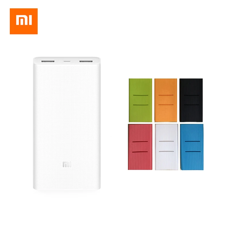 Original Xiaomi Mi 20000 MAh Power Bank 2 Dual USB Ports QC 3 0 Two Way
