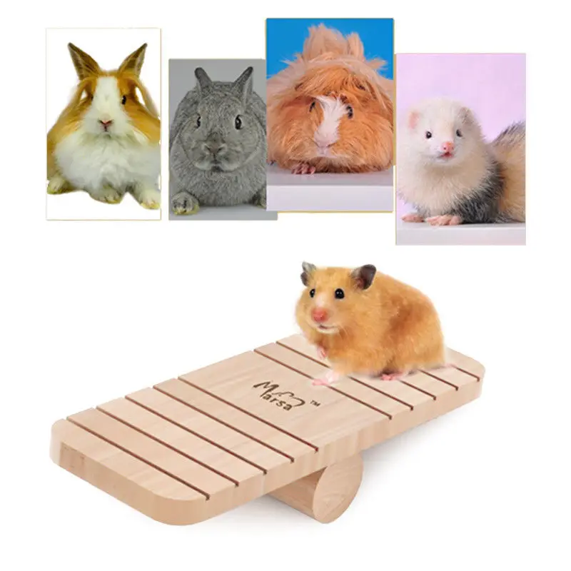 Hamster Logs Seesaw Small Pet Golden Bear Guinea Pig Wooden Bridge Hamster Toy Items