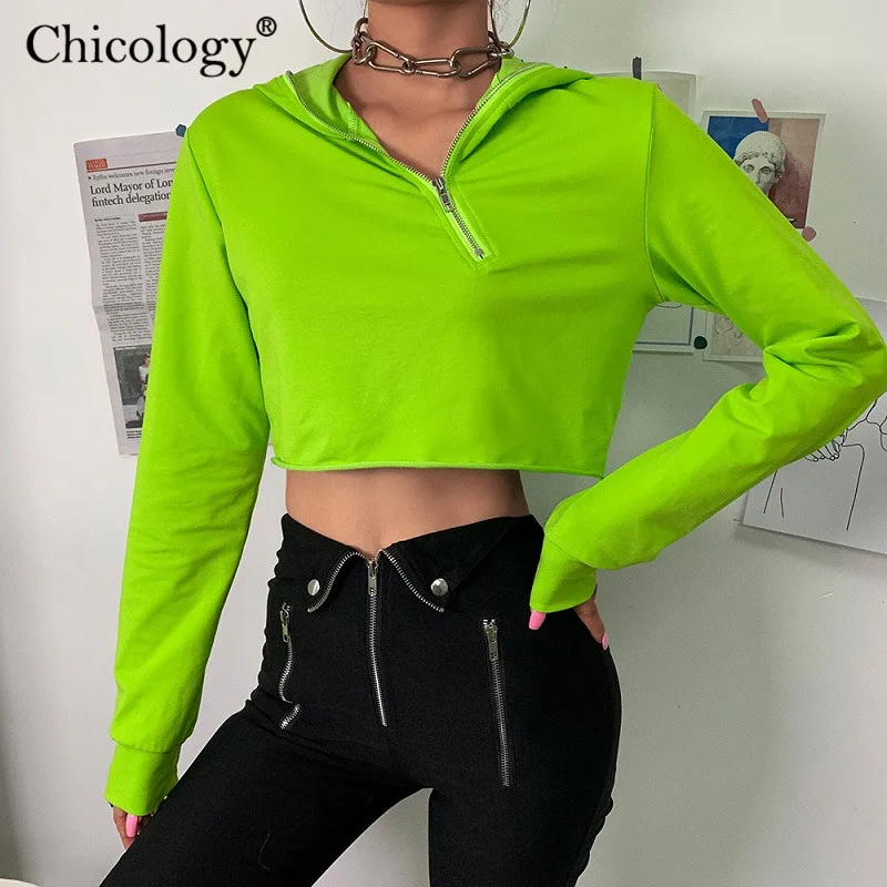 Chicology Застежка молния милое толстовки поп одежда 2019 на осень зиму уличная леди