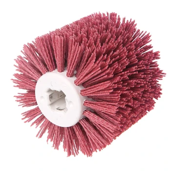 

Deburring Red Ceramic Abrasive Wire Round Brushes Head Polishing Buffing Wheel