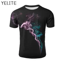 YELITE 3D Футболка с принтом в стиле хип-хоп 2019 мужская одежда фантастическая одежда мужская летняя Геометрическая Мужская футболка с