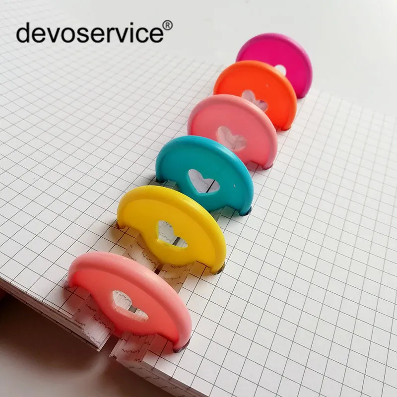 

30pcs Outer Diameter 35mm Color Plastic Love Discs Binding Ring Mushroom Hole Loose Ring Accessories Inner Page Binding Supplies
