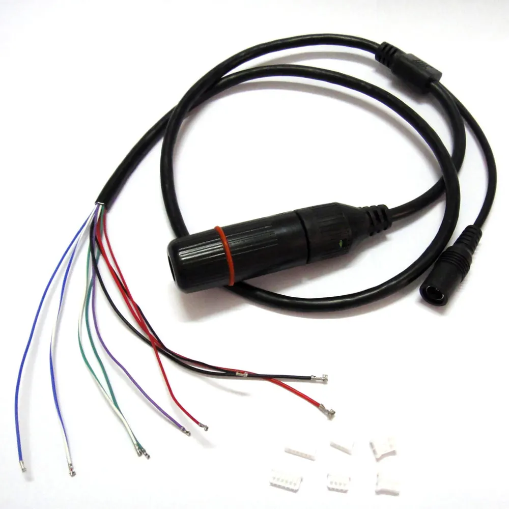 Weatherpoof CCTV IP Сетевая камера PCB модуль видео кабель питания RJ45 гнездовые и DC разъемы