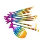 11pcs2 Ослепительная девушка магазине здоровья и Красота 10/11 шт. основы под макияж бровей подводка для глаз Румяна косметические кисти для консилера - Handle Color: 11pcs2
