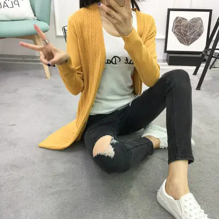 

New 2019 Autumn Women Sweater Cardigan Female Cashmere Knitted Plus Size Poncho Coat Fashion Winter Long Sleeve Loose Sweater
