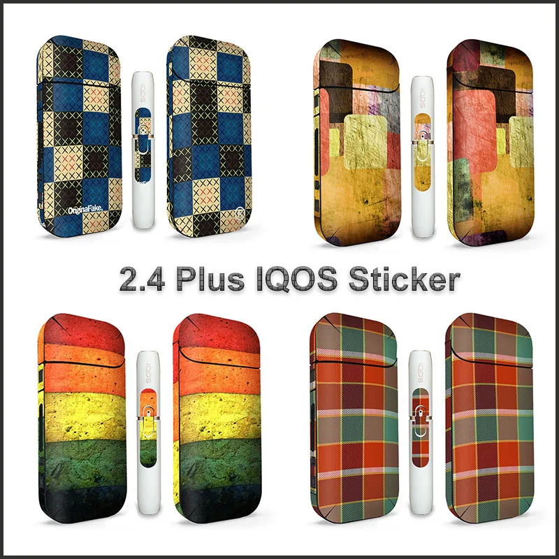 2018 новый стиль Ambrose Vape IQOS стикер полосатый рисунок кожа 15 цветов в