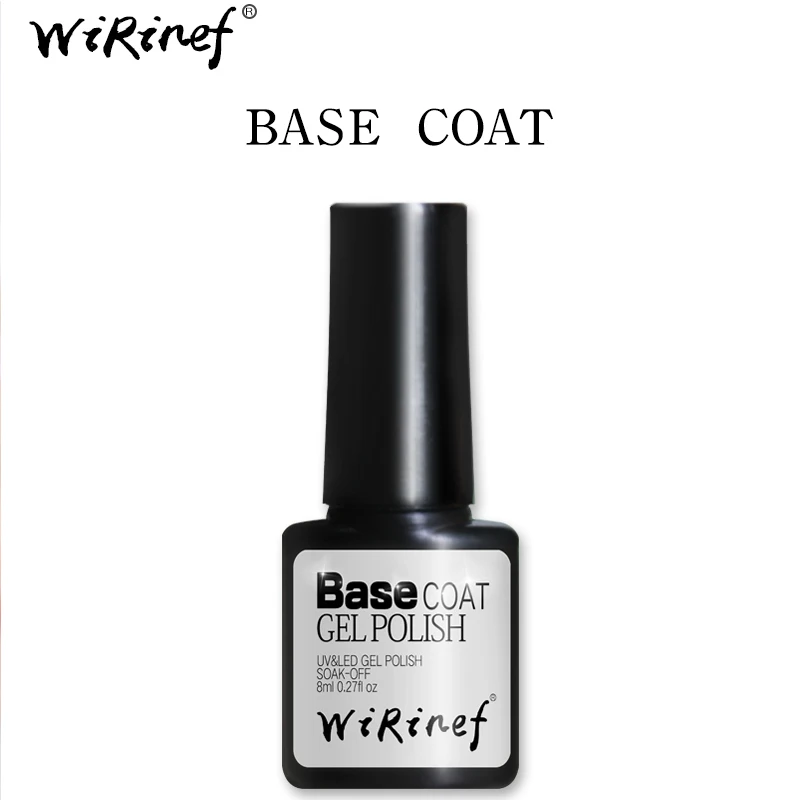 WiRinef полный дизайн ногтей УФ светодиодный Быстросохнущий лак резиновое Базовое покрытие длительное не протирать яркий блестящий верхний слой УФ-гель для ногтей - Цвет: base coat