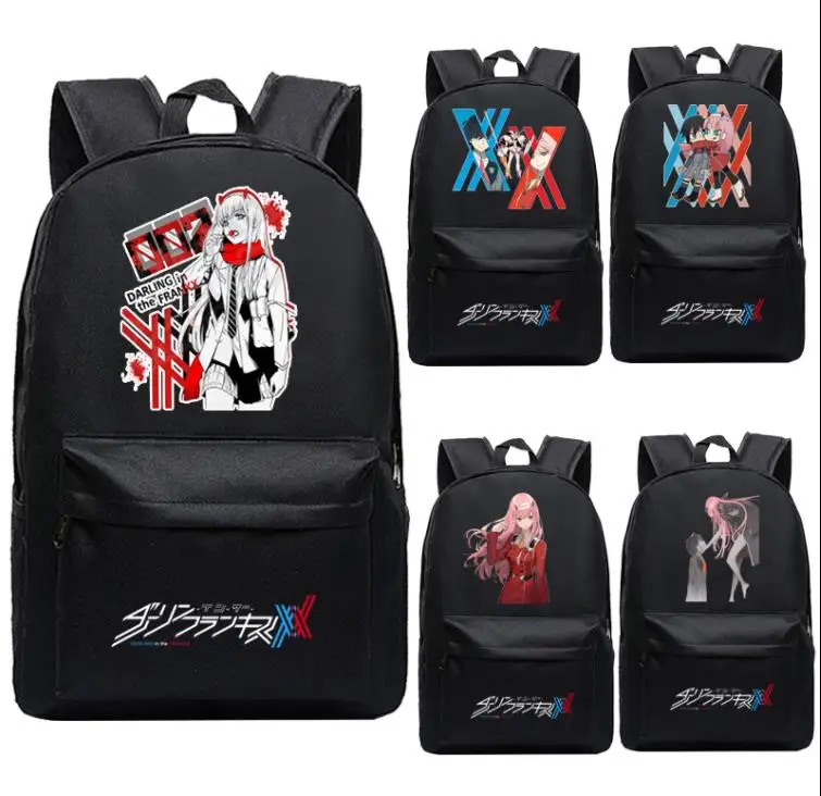 

DitF DARLING in the FRANXX Anime Printing Backpack ICHIGO MIKU ZERO TWO Cos Female Backapck Canvas School Bags Teenager Girls