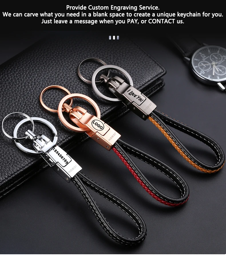 Jobon высококачественный автомобильный брелок для ключей для женщин и мужчин на заказ брелок для ключей с надписью кожаный брелок для ключей держатель сумка Подвеска Украшения Подарки для мужчин