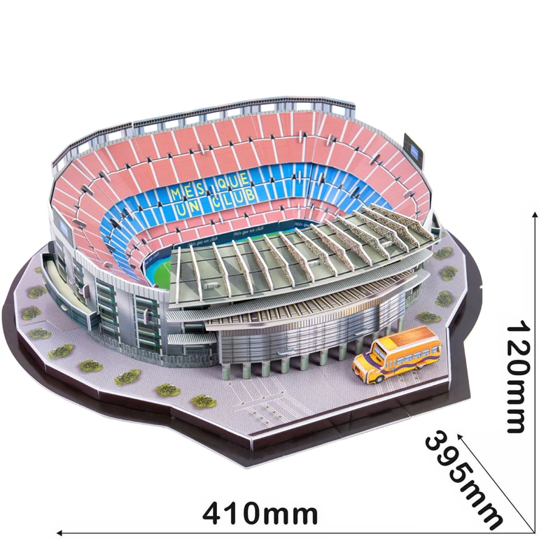 Классический головоломки 3D головоломки лагерь ноу Футбол игры стадионы DIY мир обучающий коннструктор кирпич игрушечные масштабные модели наборы для ухода за кожей бумага
