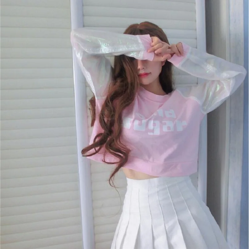 2019 Женская Корейская короткая укороченная футболка Ulzzang Harajuku School Dream женские