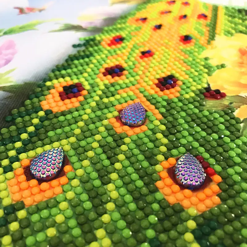 DPF Алмазная вышивка павлин алмазная живопись и цветок крестиком искусственный