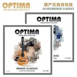 OPTIMA 270 280NMT серебро/бронза классика Прозрачный нейлон строки для классической гитары, среднего напряжения