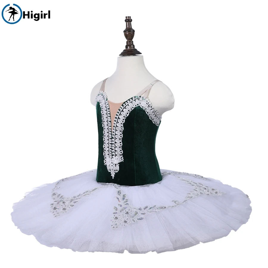 dark green sleeping beauty performance ballet tutus for childrens ballet costumes leotard dress 18073