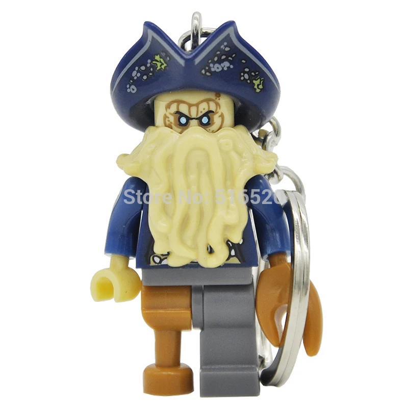 Pirates Of The Caribbean Jack Sparrow Figure Keychain Davy Jones
