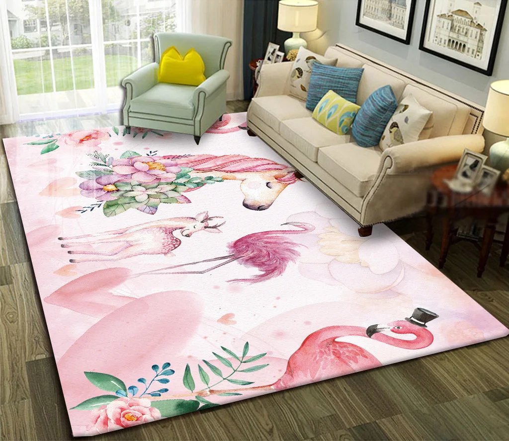 

80*120cm Creative Europe Type 3D Printing Cartoon Carpet Hallway Doormat Anti - Slip Bathroom Carpet Absorb Water Kitch
