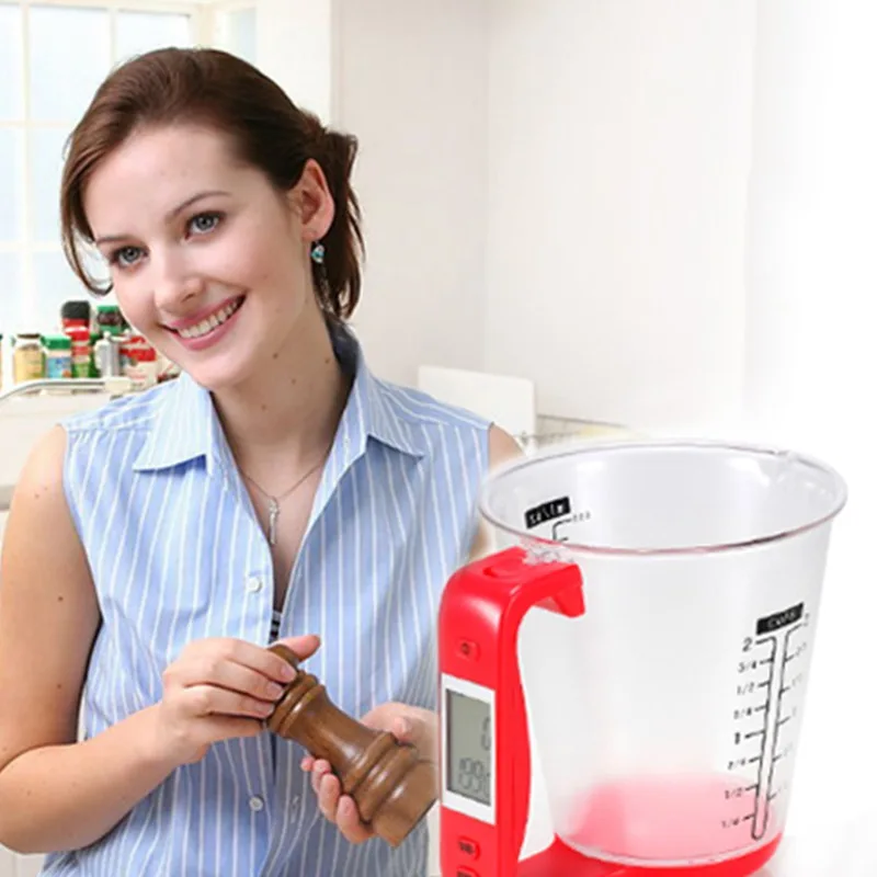 

Home Multi-Function Kitchen Measuring Cup Scale Digital Beaker Libra Electronic Tool Scale Display Temperature Convenient And PY