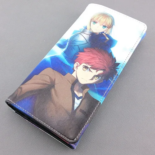 

Long style PU wallet w/colorful printing of Fate stay night Shirou Emiya/Altria Pendragon with coin pocket