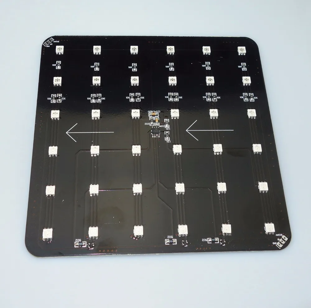 

RGB full colorUCS2903 IC controlled 5050 LED pixel panel;DC24V;15cm*15cm size;6*6 leds;one panel works as one pixel