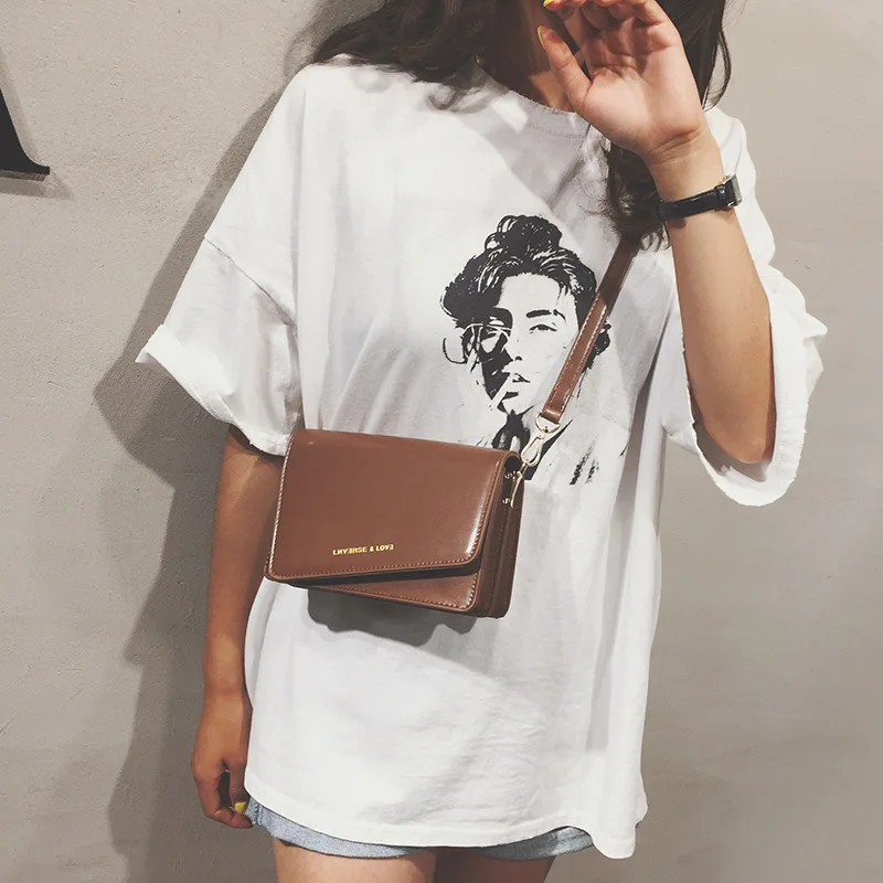 Semplice Colore Casual Spalla Crossbody Sacchetto Piazza Piccola Vendita Dell'unità Borsa Lettera Retro Caldo Solido Ragazza Red Di Elaborazione wine Cuoio Della Signora Moda Nuovo black Coffee white 16w7xqH