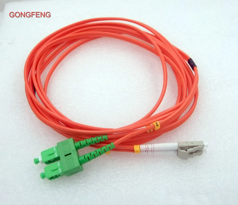 GONGFENG 10PCS NEW 3 m Wire Harness Connector LC/UPC SC/APC Multimode MM Dual Core 3.0mm Fiber Pigtail Jumper Custom Wholesale -in Connectors from Lights ...