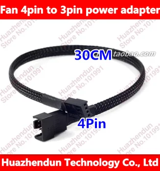 

50pcs Free Shipping New Fan 4pin to 4pin power adapter cable 4pin to 3pin fan extension cable with net