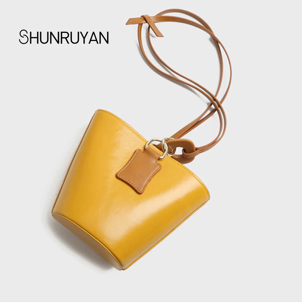 SHUNRUYAN 2018 New Brand Design Genuine Leather Women Bag Casual Bucket Shoulder bags Cross body Bags Ladies bag SHUNRUYAN 2018 New Brand Design Genuine Leather Women Bag Casual Bucket Shoulder bags Cross body Bags Ladies bag
