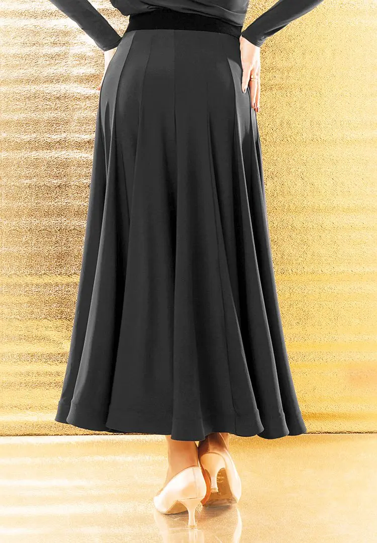 Modern Dance practice skirt big flare skirt hard net hem velvet waist band S16009