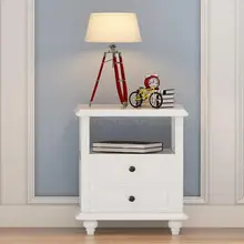 Сплошная деревянная прикроватная Таблица простой шкафчик Американский детский шкаф маленький шкафчик для хранения узкий шкаф из белого массива дерева sid