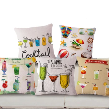

Genuine TBONTB Square 18" Juice Printed Pillow Covers Decorative Cocktail Party Cushion Covers Better Than Drop Shipping