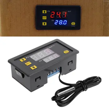 

220V 20A Temperature Controller Relay Dual Digital LED Display Heating/Cooling Regulator Thermostat Switch