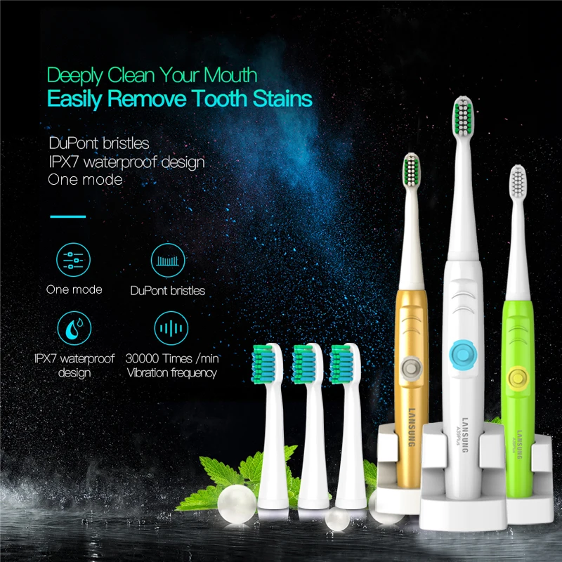 

Lansung Dental Care Electric Toothbrush Rechargeable Brosse a dent electrique Escova eletrica Sonic Toothbrush Electric Brush 3