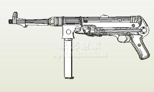 MP38 MP40 пулемет Модель Масштаб 1: 1 DIY ручной работы бумажная игрушка Повседневная головоломка украшение