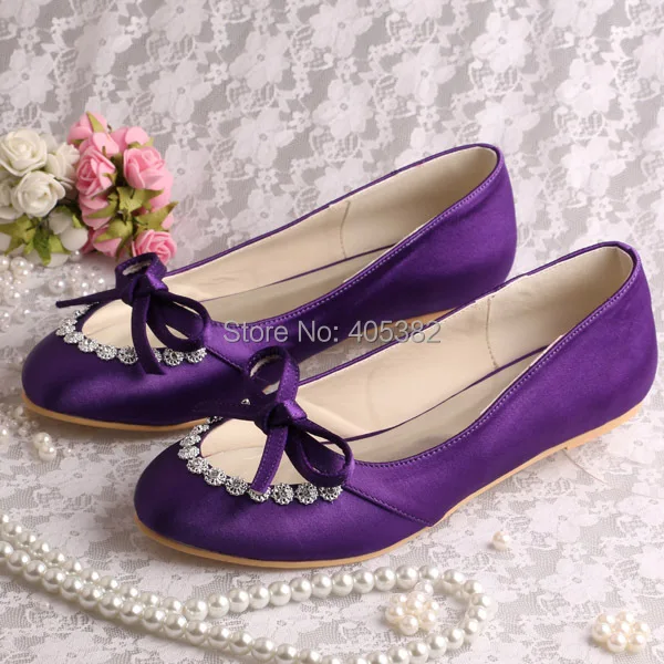 (20 Colors)Wedopus Beaded White Flat Wedding Bridal Shoes Ballet Spring