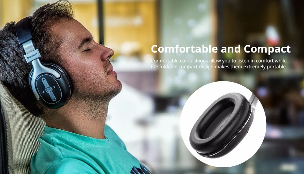 Tronsmart Encore S6 Bluetooth Headphones Active Noise Cancelling Wireless Headphone Headset for Gamer Gaming Foldable Design (5)