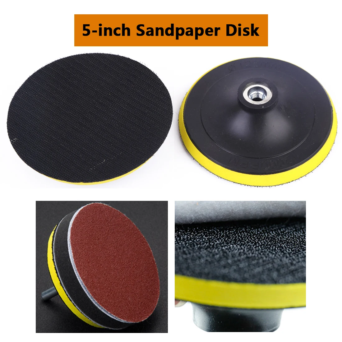 

1pcs Polishing Self-adhesive Disc Polishing Sandpaper Sheet Adhesive Disc Chuck Angle Grinder Sticky Plate for Car 125mm/5inch