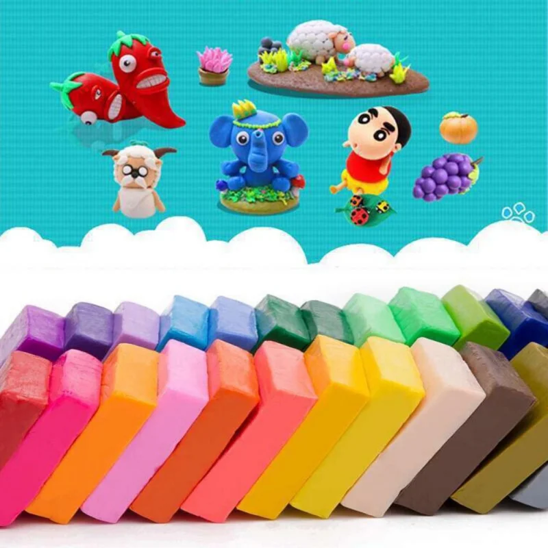 Модные Мягкие развивающие книжки инструмент скульптура ПЛАСТИЛИНОВАЯ глина для набора игрушек от 32 до DIY Цвет для детей