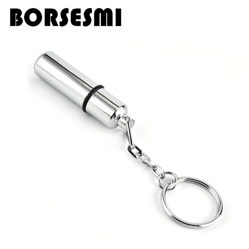 Hot Sale Stainless Steel Cigar Punch Cutter With Keyring Portable Metal