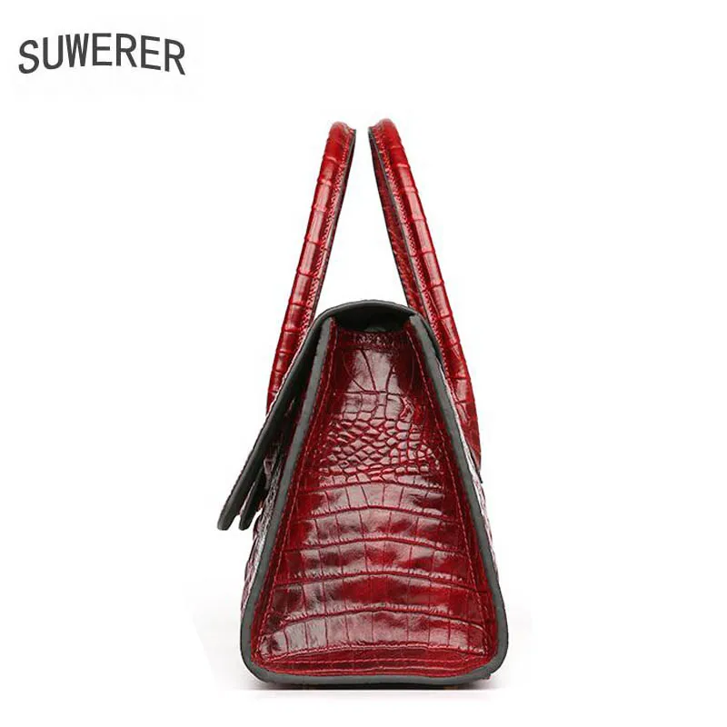 De Black Femmes Femme Sacs Crocodile brown Designer Les Modèle Luxe À Main purple Véritable brown Suwerer Cuir En Pour Mode 7a8xqxB