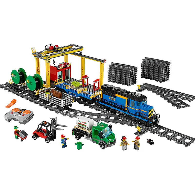 

NEW 02008 City Series the Cargo Train Set Building Blocks Bricks 60052 RC Train Children Educational Toys Gift City Lepin
