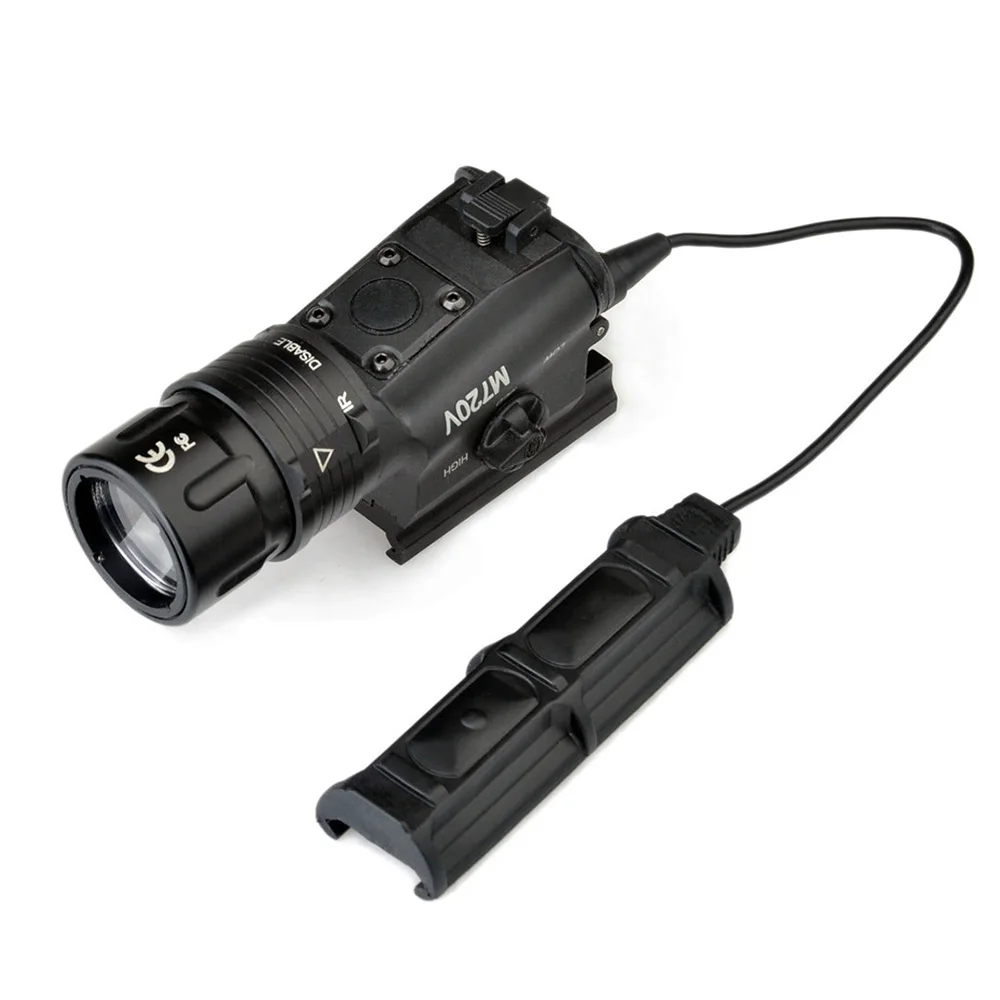

M720V Weapon Light Tactical Flashlight Strobe Mode Remote Dual Tail Remote Switch Rail Hunting Airsoft Rifle Gun Flashlight